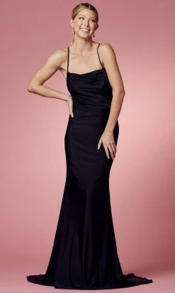 Nox Anabel E1007 - Lace Up Trumpet Prom Dress