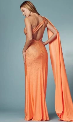 Nox Anabel E1039 - Cascade Paneled Evening Dress