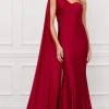 Nox Anabel - E475 Sleeveless One Shoulder Trumpet Dress