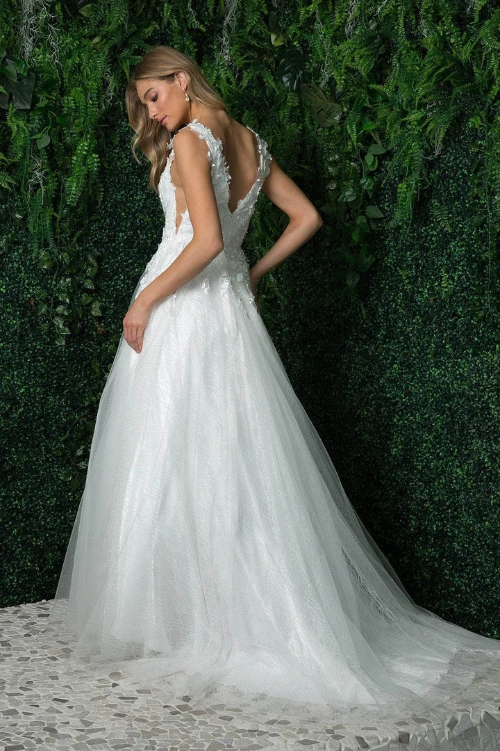 Nox Anabel JR930 - Sleeveless Plunging V-neck Wedding Gown 4 Nox Anabel JR930 - Sleeveless Plunging V-neck Wedding Gown