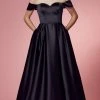 Nox Anabel R1032 - Off Shoulder A-Line Prom Dress 1 Nox Anabel R1032 - Off Shoulder A-Line Prom Dress