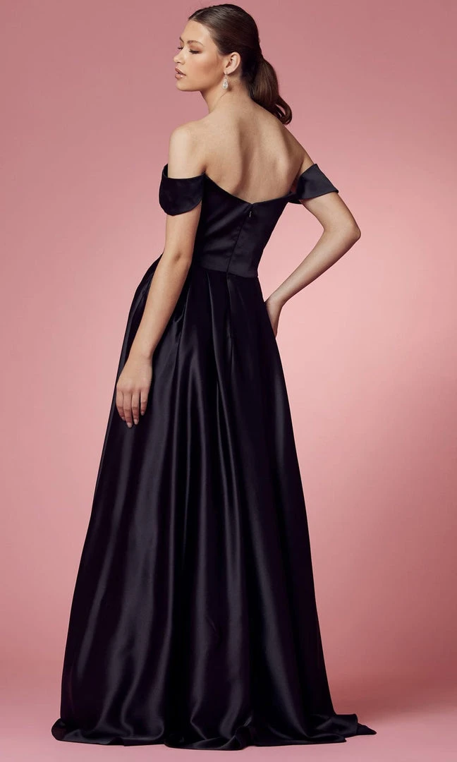 Nox Anabel R1032 - Off Shoulder A-Line Prom Dress 4 Nox Anabel R1032 - Off Shoulder A-Line Prom Dress