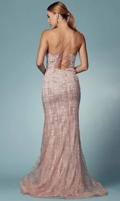 Nox Anabel R282-1 - Lace Applique Mermaid Prom Dress