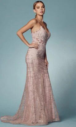 Nox Anabel R282-1 - Lace Applique Mermaid Prom Dress