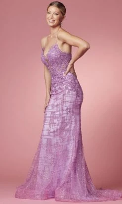 Nox Anabel R282-1 - Lace Applique Mermaid Prom Dress