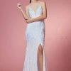 Nox Anabel R433W - Sleeveless Plunging V-neck Long Dress 2 Nox Anabel R433W - Sleeveless Plunging V-neck Long Dress