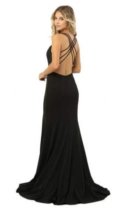 Nox Anabel - Sexy Sleeveless Strappy Back Mermaid Gown M133 - 2 Pc Black In Size XS Available