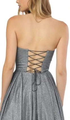 Nox Anabel - T258 Lustrous Strapless Sweetheart A-Line Evening Gown