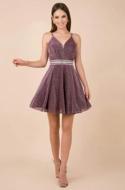 Nox Anabel - Y678 Plunging V-neck A-line Dress - 1 Pc Green In Size L Available