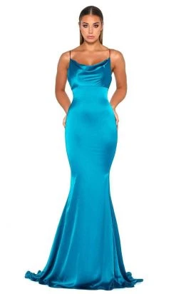 Portia And Scarlett - Dana Gown Cowl Neck Satin Gown 21 Portia And Scarlett - Dana Gown Cowl Neck Satin Gown