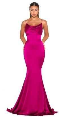 Portia And Scarlett - Dana Gown Cowl Neck Satin Gown 26 Portia And Scarlett - Dana Gown Cowl Neck Satin Gown