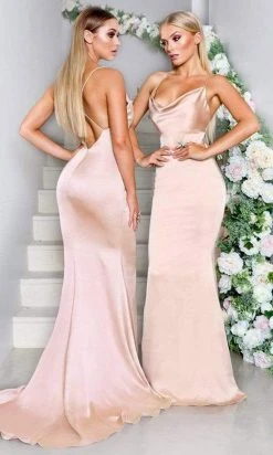 Portia And Scarlett - Dana Gown Cowl Neck Satin Gown 29 Portia And Scarlett - Dana Gown Cowl Neck Satin Gown