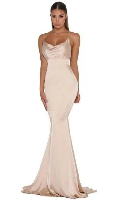 Portia And Scarlett - Dana Gown Cowl Neck Satin Gown 19 Portia And Scarlett - Dana Gown Cowl Neck Satin Gown