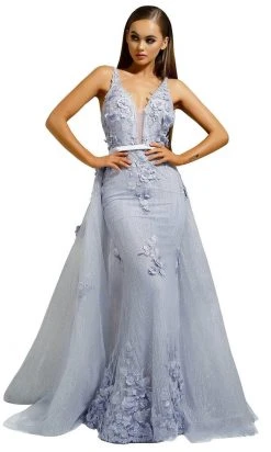 Portia And Scarlett - PS1965S Sleeveless Floral Prom Gown