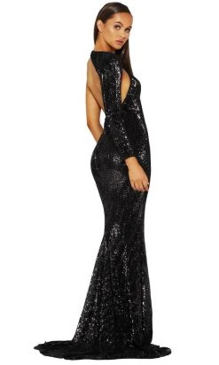 Portia And Scarlett PS2045 - One Shoulder Wrap Sequin Prom Dress