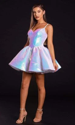 Portia And Scarlett - PS21001 Spaghetti Strap Sequined A-Line Dress