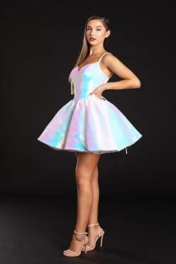 Portia And Scarlett - PS21001 Spaghetti Strap Sequined A-Line Dress 7 Portia And Scarlett - PS21001 Spaghetti Strap Sequined A-Line Dress