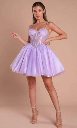 Portia And Scarlett - PS21133 Bustier Corset Fit And Flare Short Dress