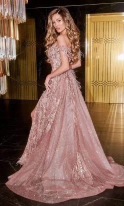 Portia And Scarlett - PS21162 Glittered Sequin Off Shoulder Gown