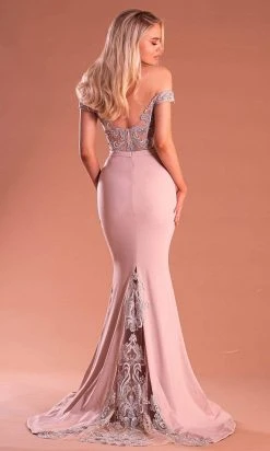 Portia And Scarlett - PS21190 Embroidered Off Shoulder Mermaid Dress