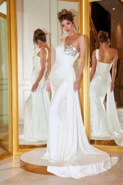 Portia And Scarlett - PS21219 Embellished One Shoulder Trumpet Dress