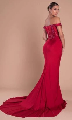 Portia And Scarlett - PS21232 Off Shoulder Trumpet Dress 12 Portia And Scarlett - PS21232 Off Shoulder Trumpet Dress