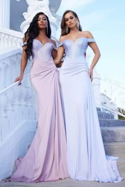 Portia And Scarlett - PS21232 Off Shoulder Trumpet Dress 14 Portia And Scarlett - PS21232 Off Shoulder Trumpet Dress
