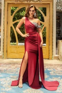 Portia And Scarlett - PS22222 Asymmetrical Sheath Evening Dress