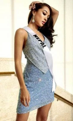 Portia And Scarlett PS22484C - Overlaid Neck Cocktail Dress 11 Portia And Scarlett PS22484C - Overlaid Neck Cocktail Dress