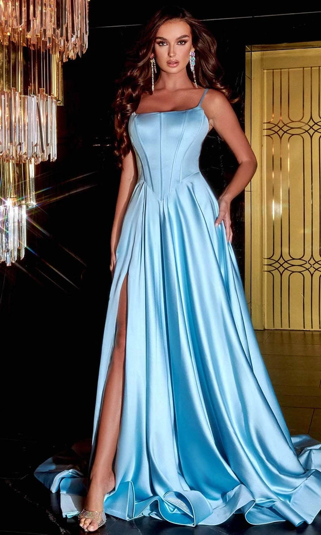 Portia And Scarlett PS22548 - Bustier Satin A-Line Prom Dress 5 Portia And Scarlett PS22548 - Bustier Satin A-Line Prom Dress