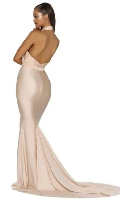Portia And Scarlett - PS5007 Ruched Halter Evening Dress 15 Portia And Scarlett - PS5007 Ruched Halter Evening Dress