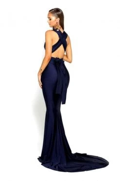 Portia And Scarlett PS6110 - Plunging Neck Sheath Formal Dress 15 Portia And Scarlett PS6110 - Plunging Neck Sheath Formal Dress