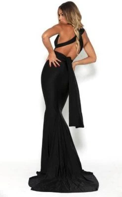 Portia And Scarlett PS6110 - Plunging Neck Sheath Formal Dress 20 Portia And Scarlett PS6110 - Plunging Neck Sheath Formal Dress