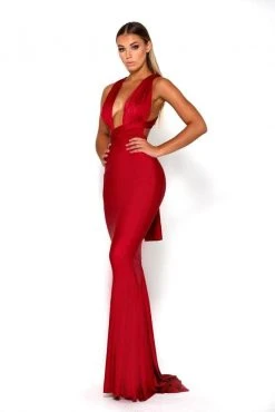 Portia And Scarlett PS6110 - Plunging Neck Sheath Formal Dress 17 Portia And Scarlett PS6110 - Plunging Neck Sheath Formal Dress