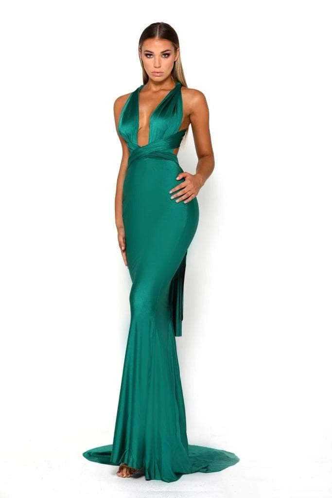 Portia And Scarlett PS6110 - Plunging Neck Sheath Formal Dress 9 Portia And Scarlett PS6110 - Plunging Neck Sheath Formal Dress