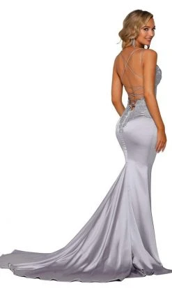 Portia And Scarlett - PS6300 Cowl Neckline Mermaid Evening Gown 18 Portia And Scarlett - PS6300 Cowl Neckline Mermaid Evening Gown