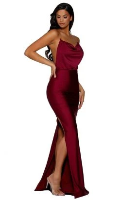 Portia And Scarlett - PS6319 Scoop Metallic Strap Prom Gown