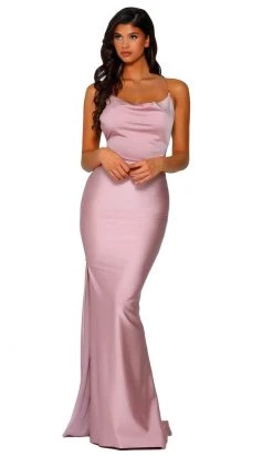 Portia And Scarlett - PS6319 Scoop Metallic Strap Prom Gown