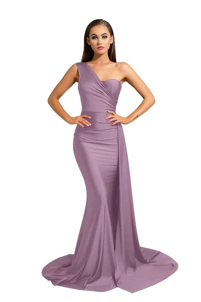 Portia And Scarlett - PS6321 One Shoulder Fitted Evening Gown 15 Portia And Scarlett - PS6321 One Shoulder Fitted Evening Gown