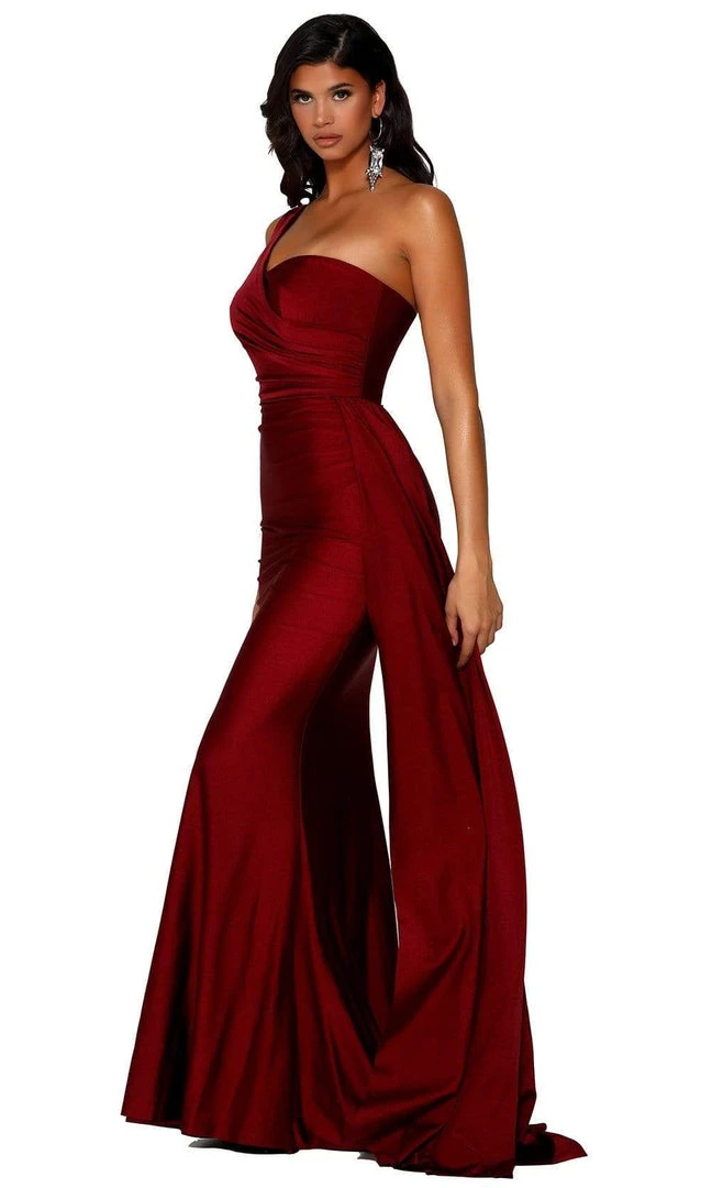 Portia And Scarlett - PS6321 One Shoulder Fitted Evening Gown 5 Portia And Scarlett - PS6321 One Shoulder Fitted Evening Gown