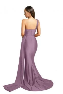 Portia And Scarlett - PS6321 One Shoulder Fitted Evening Gown 40 Portia And Scarlett - PS6321 One Shoulder Fitted Evening Gown