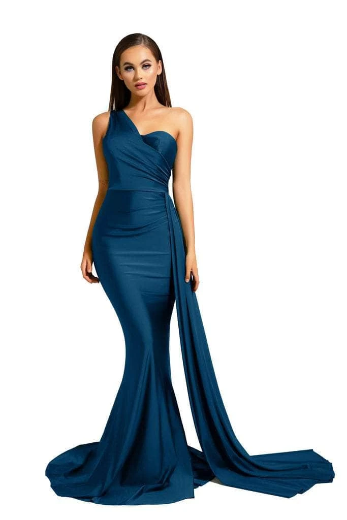 Portia And Scarlett - PS6321 One Shoulder Fitted Evening Gown 20 Portia And Scarlett - PS6321 One Shoulder Fitted Evening Gown