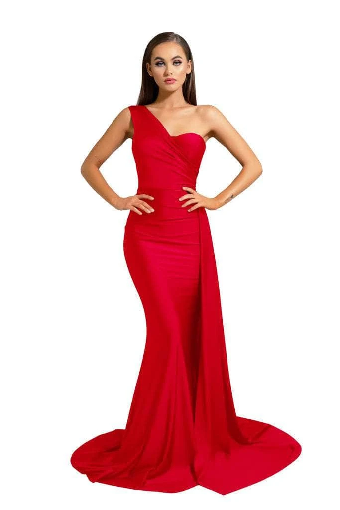Portia And Scarlett - PS6321 One Shoulder Fitted Evening Gown 27 Portia And Scarlett - PS6321 One Shoulder Fitted Evening Gown