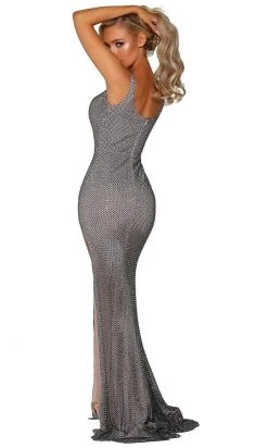 Portia And Scarlett - PS6327 Square Neck Beaded Prom Gown