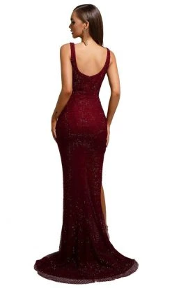 Portia And Scarlett - PS6327 Square Neck Beaded Prom Gown