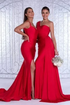 Portia And Scarlett - PS6339 Sleeveless V Neck High Slit Mermaid Gown 32 Portia And Scarlett - PS6339 Sleeveless V Neck High Slit Mermaid Gown