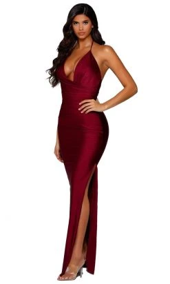 Portia And Scarlett - PS6395 Plunging Neck String Back Evening Dress 25 Portia And Scarlett - PS6395 Plunging Neck String Back Evening Dress