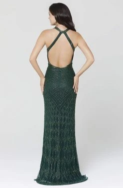 Primavera Couture - 3411 Halter Neck Beaded Long Dress