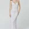 Primavera Couture - 3428 Beaded V-Neck Sheath Dress