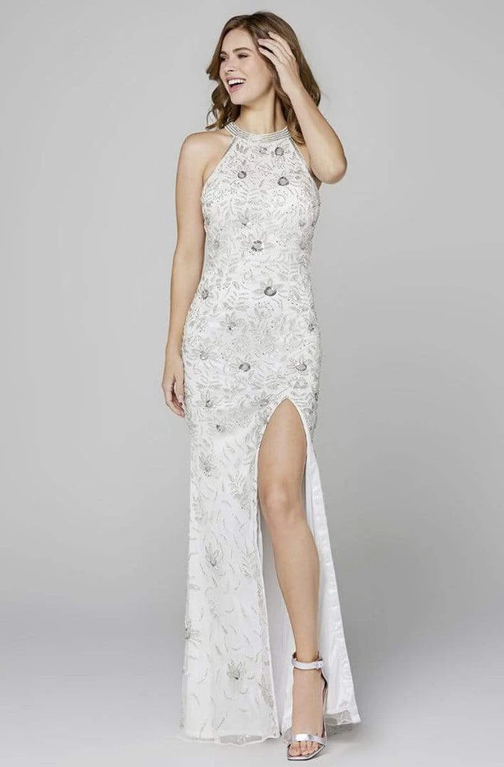 Primavera Couture - 3447 Halter Neck Fully Embellished Evening Gown 6 Primavera Couture - 3447 Halter Neck Fully Embellished Evening Gown